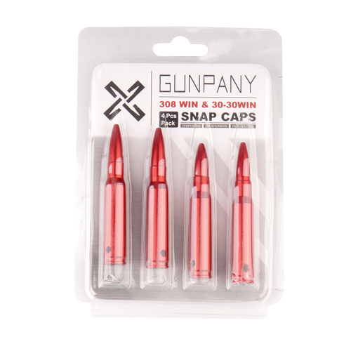 GunPany - Gewehr-Schnappkappen - .308 Win & .30-30 Win - Aluminium - 4 Stück - Rot - SCSC-11