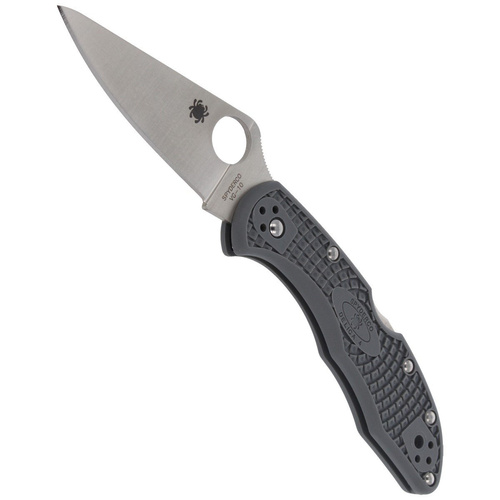 Spyderco - Delica® 4 FRN flach geschliffenes graues Messer - C11FPGY