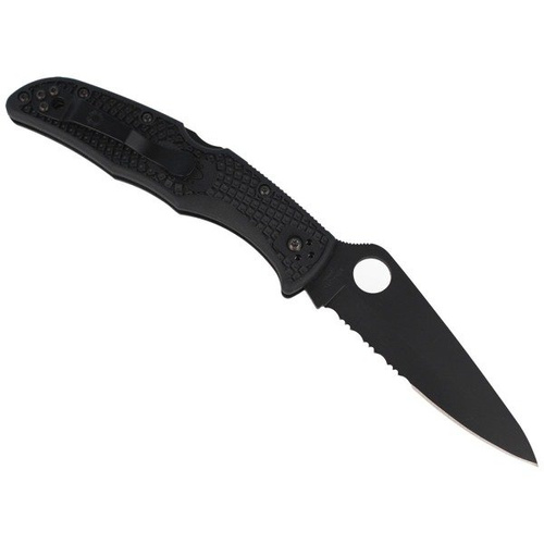 Spyderco - Endura® 4 FRN Schwarz / Schwarz Klinge SpyderEdge Messer - C10PSBBK