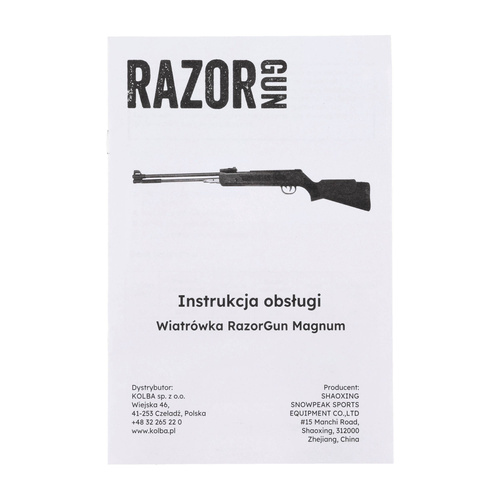 RazorGun - Magnum Luftgewehr mit 4x20 Zielfernrohr - 4,5 mm - Polymer - Schwarz - WF600P 4,5