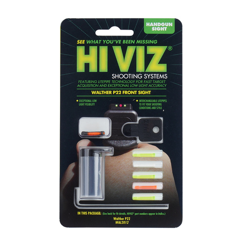 Hiviz - Auswechselbares Fiberoptikvisier für Walther P22 Pistole - WAL2012 