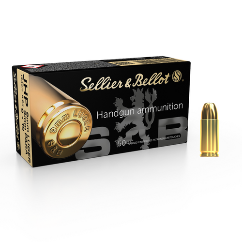 Sellier&Bellot - 9x19 Para JHP Hollow Point Pistolenmunition 124 gr/ 8,0 g