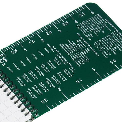 Modestone - Wasserdichtes Notizbuch - 76 x 130 mm - 50 Blatt - Grün - A13MIL