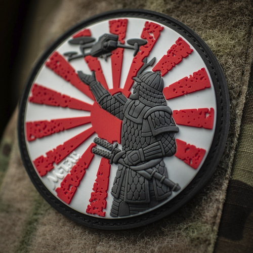 M-Tac – Aufnäher „Der Weg des Samurai“ – 3D PVC – Weiß/Rot – 51338302