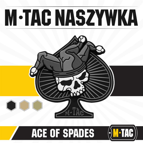 M-Tac – Ace of Spades Patch – 3D PVC – Schwarz/Weiß – 51108236