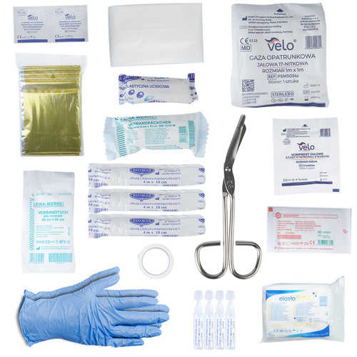 Medaid - Wasserdichtes Erste-Hilfe-Set Typ 300 - 16 Stück - Schwarz