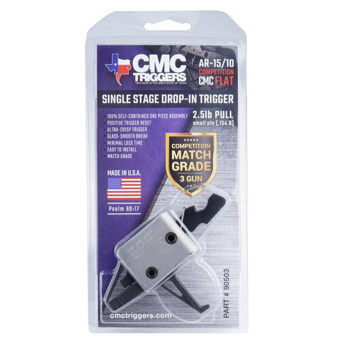 CMC Triggers - Drop-in Abzug für AR15/AR10 Small Pin Competition - einstufig - flach - 2,5 lb - 90503