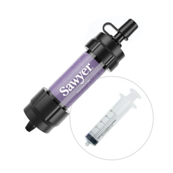 Sawyer - Wasserfilter Single Mini - 28 mm Gewinde - 0,1 μm - Violett - SP350A