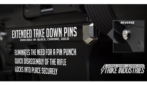 Strike Industries - AR Erweiterte Pivot / Takedown Pins - Chrom - SI-AR-EPTP-CC