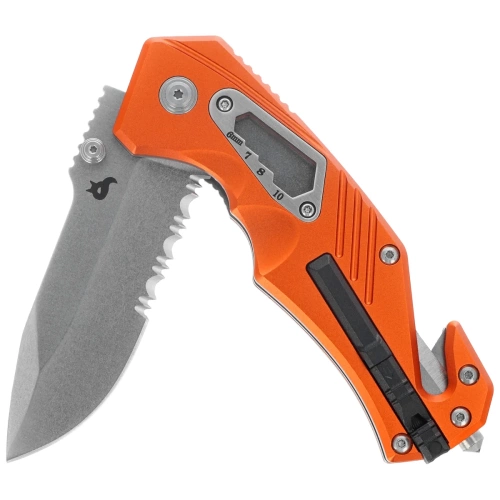 BlackFox - Klappbares Rettungsmesser Demand - D2 Stahl - Orange - BF-784-OR
