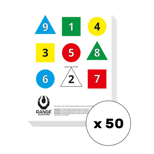 Range Solutions - Schießscheiben Training - 50 Stück - RAN-31-019062-00