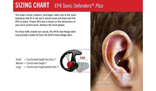 SureFire - EarPro EP4 Sonic Defenders Plus - Schwarz - EP4-BK-MPR