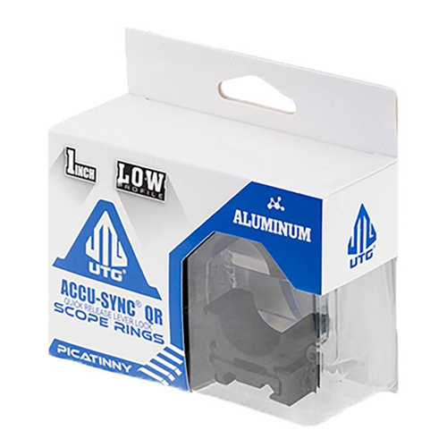 Leapers - Zweiteilige Montage AccuSync 1"/22 - 25,4 mm - Niedrig - Schwarz - AQR110