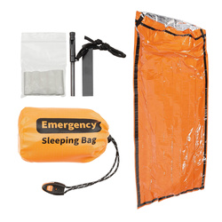 Fox Outdoor - Notfall Thermal Schlafsack mit Flint - Orange - 31100