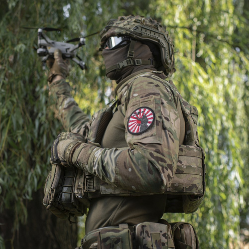 M-Tac – Aufnäher „Weg des Samurai“ – Stickerei – Weiß/Rot – 51426332