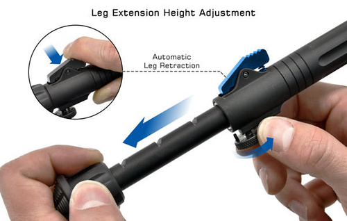 UTG - Over Bore Bipod - 7'' - 11'' - Picatinny - Schwarz - TL-BPOB01-A