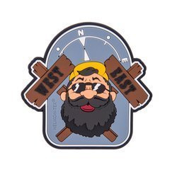 Helikon - PVC-Aufnäher - Beardman OUTBACK - Grau - OD-BMO-RB-19