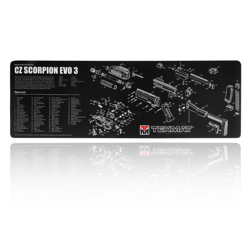 TekMat - Waffenreinigungsmatte - CZ Scorpion - 30x91cm - Schwarz - TEK-R36-CZSCORPION