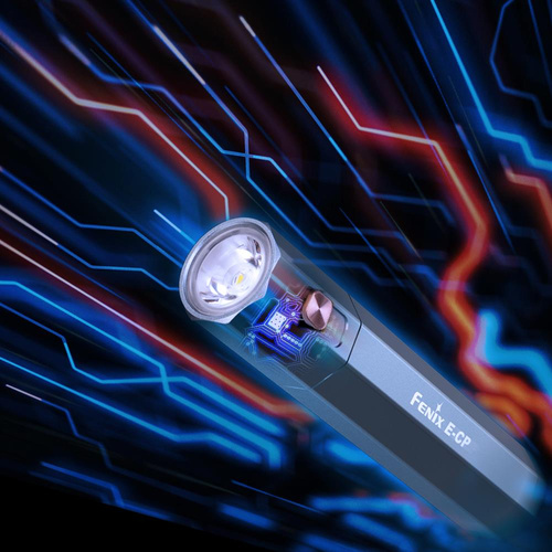 Fenix - LED-Taschenlampe E-CP mit 5000 mAh Akku - 1600 lm - Schwarz - E-CP Schwarz