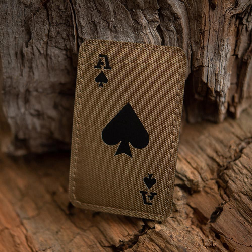 M-Tac - Militär-Patch Ace of Spades - Cordura 500D - Coyote / Schwarz - 51109502