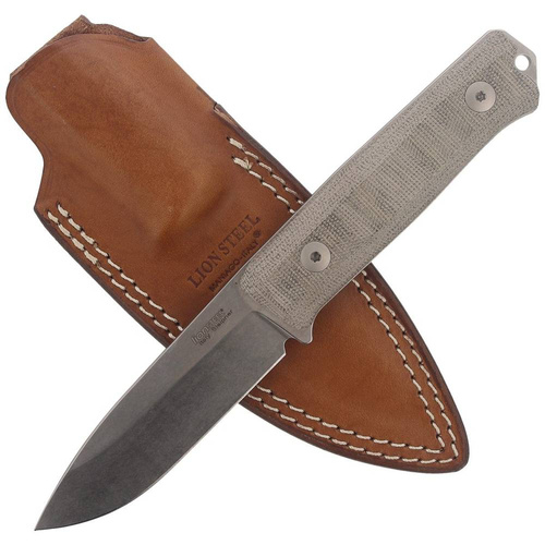 LionSteel - Taktisches Messer Bushcraft Canvas Micarta - Sleipner - Grün - B40 CVG