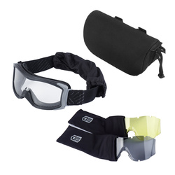 Bolle Safety - Ballistic Goggles mit austauschbaren Visieren - Belüfteter Rahmen - Schwarz - X1000T70M