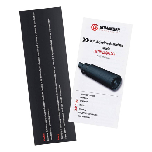 Gomander - Waffenschalldämpfer Tactinox QD XL - 7,62 mm - M26x1,5 - Schwarz - TB0.9652