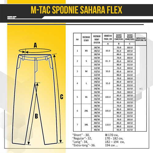 M-Tac - Taktische Hose Sahara Flex Lite - Schwarz - 20064002