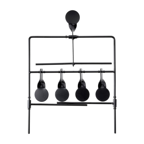 RazorGun - Zielscheibe Wind Spinner - 4 Zielscheiben - Reset - Metall - Schwarz - 105515