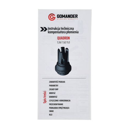Gomander - Quadron Evo Flammenkompensator - 7.62mm - 5/8 "x24 - Schwarz - TB0.10205