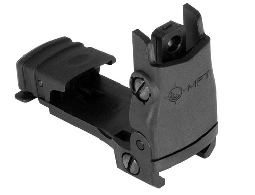 MFT - Back Up Polymer Flip Up Rear Sight - Schwarz - BUPSWR-BL