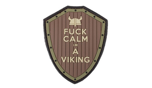 101 Inc. - 3D-Emblem - F*ck Calm - Braun / Grün - 444130-5409