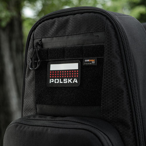 M-Tac - Aufnäher mit Flagge und Aufschrift Polen - Laserschnitt - Pixel - Schwarz / Rot / Weiß - 51007102