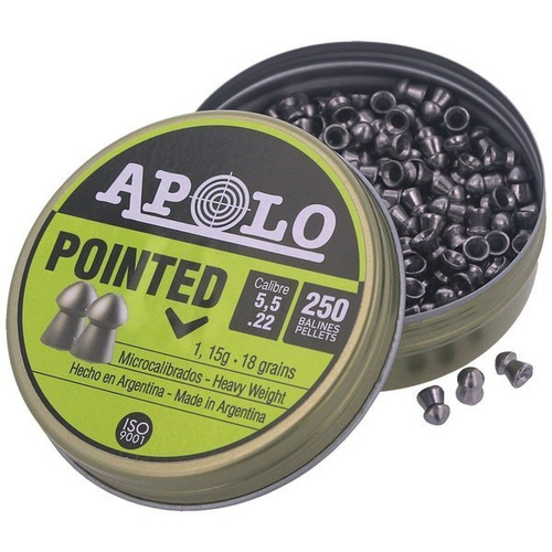 Apolo - Premium Pointed Airgun Pellets - .22 / 5,50 mm - 250 Stück - E19601.G2