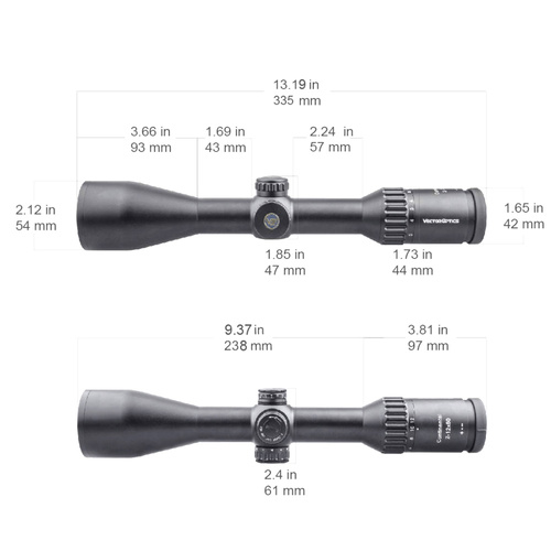 Vector Optics - Continental Zielfernrohr 2-12x50 - SFP - SCOM-15