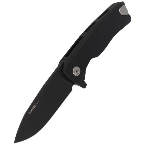 LionSteel - Aluminium Schwarz / Schwarz Klinge Klappmesser - ROK A BB