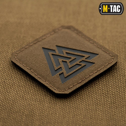 M-Tac - Lasergeschnittenes Valknut Quadrat Patch - Schwarz / Coyote - 51162502