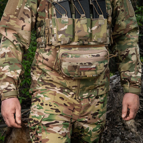 M-Tac - Polnischer Flaggenaufnäher - Fluoreszierend - Pixel - Laserschnitt - Rot / MultiCam / Weiß - 51005108