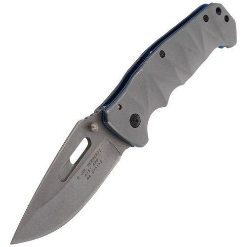 Herbertz Solingen - Messer Clip Point Stone Wash Finish Folder - 575112