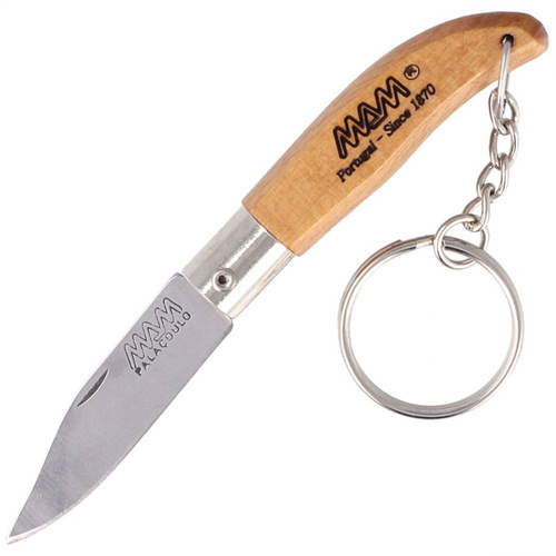 MAM - Klappbares Schlüsselanhänger-Messer Iberica Mini - 45 mm - Helles Buchenholz - 2000-LW