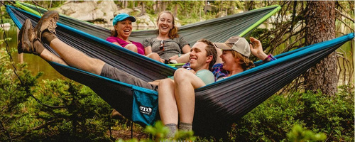 ENO - DoubleNest® Hängematte - Khaki / Maroon - DH025