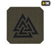 M-Tac - Lasergeschnittenes Valknut Quadrat Patch - Schwarz / Ranger Green - 51162232