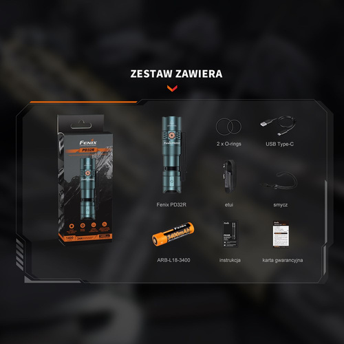 Fenix - PD25R Taktische LED-Taschenlampe mit 700 mAh Akku - 800 lm - Grün - PD25R sierra green