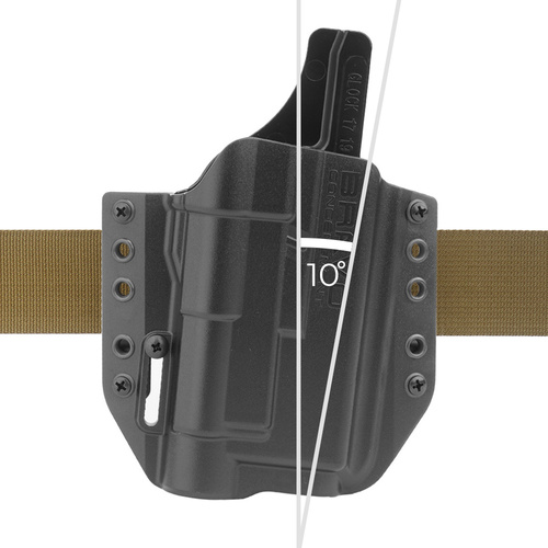 Bravo Concealment - OWB Holster für Glock Pistole mit TLR-1 HL Taschenlampe - Rechtshänder - Polymer - BC30-1004