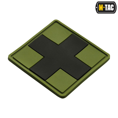 M-Tac - Medic Cross Square 3D PVC Patch - Schwarz/Olive - 51124102