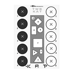 Tactical Weapon System - Schießscheibe KAT - Kreidepapier - TWS KAT
