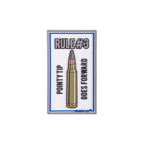 Silikon - PVC Patch - Regel#3 - Weiß - OD-RL3-RB-20 -  3D PVC Morale Patches