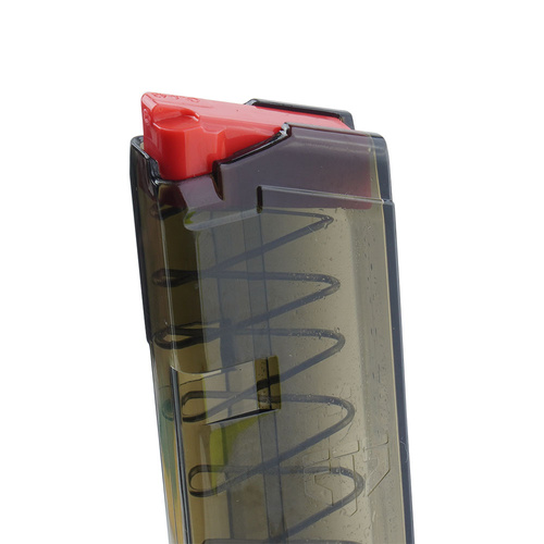 ETS - Polymer Magazin für Glock 43 - 9x19 mm - 9 Schuss - Carbon Smoke Serie - SMK-GLK-43-9