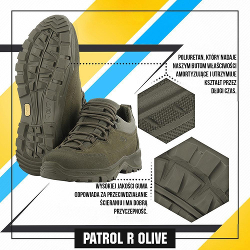 M-Tac - Patrol R Taktische Stiefel - Leder - Olive - 30203901